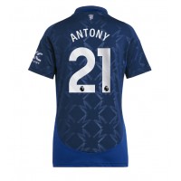 Maglia Calcio Manchester United Antony #21 Seconda Divisa Donna 2024-25 Manica Corta